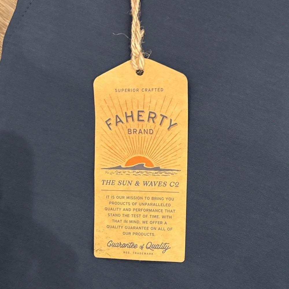 NWT - Faherty Men's Dark Blue Flat Front Shorts